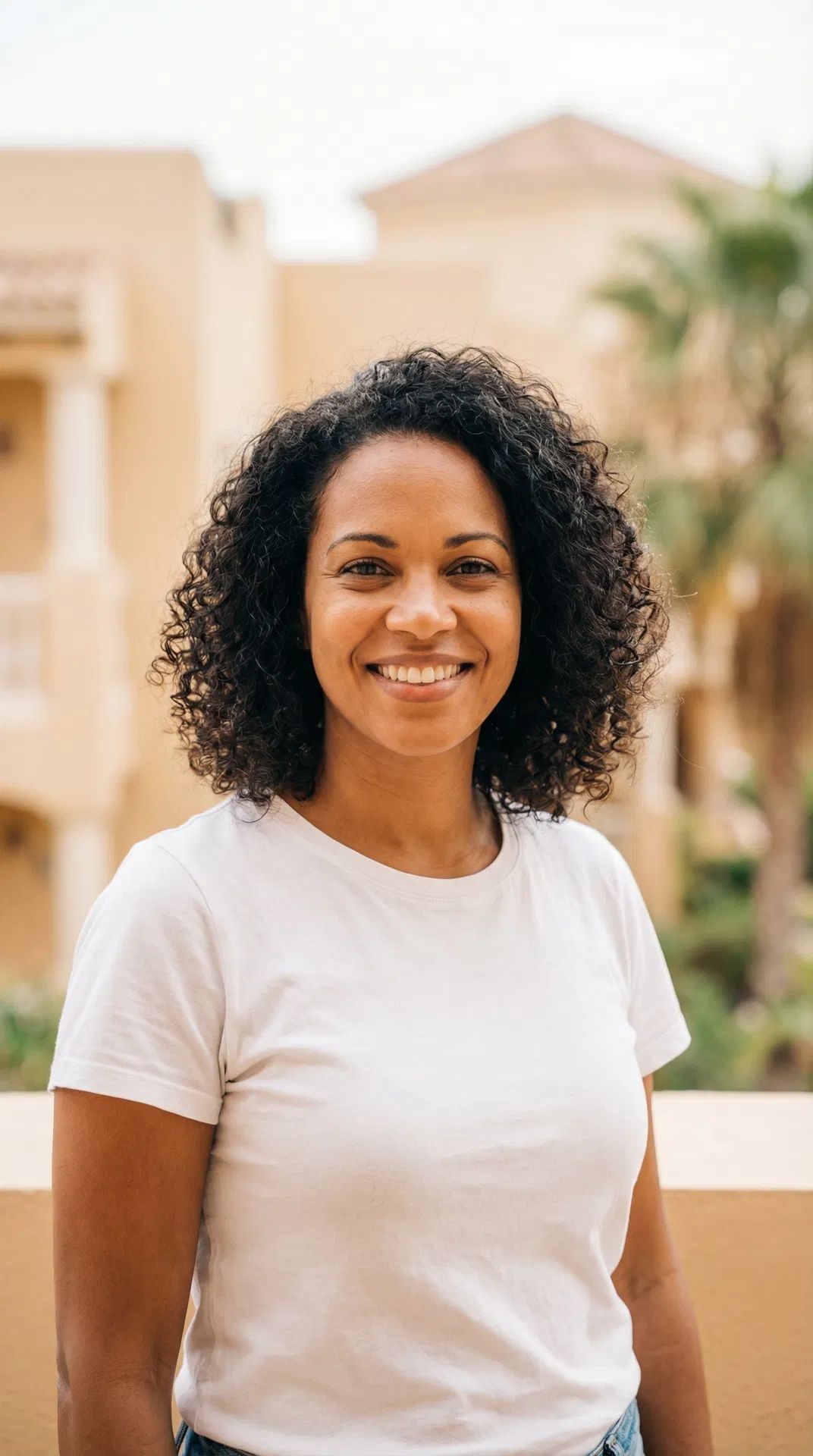 Young Caribbean woman smiling confidently